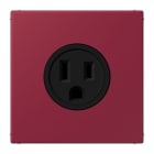 JUNG - Steckdose, US-Norm, 15 A 125 V ~, Schraubkl., ohne Krallen, Serie LS, le rubis