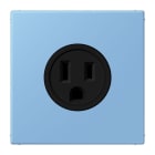 JUNG - Steckdose, US-Norm, 15 A 125 V ~, Schraubkl., ohne Krallen, bleu céruléen 59