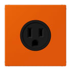 JUNG - Steckdose, US-Norm, 15 A 125 V ~, Schraubkl., ohne Krallen, Serie LS, orange vif