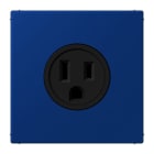 JUNG - Steckdose, US-Norm, 15 A 125 V ~, Schraubkl., ohne Krallen, bleu outremer foncé
