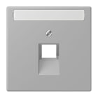 JUNG - Abdeckung für IAE/UAE Dosen 1 x 8-polig,Schriftfeld, Serie LS, gris moyen