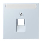 JUNG - Abdeckung für IAE/UAE Dosen 1 x 8-polig,Schriftfeld, Serie LS, outremer pale