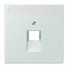 JUNG - Abdeckung für IAE/UAE Dosen 1 x 8-polig,Schriftfeld, Serie LS, céruléen pale