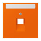 JUNG - Abdeckung für IAE/UAE-Anschlussdosen 1 x 8-polig,Schriftfeld, Serie LS, orange