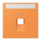 JUNG - Abdeckung für IAE/UAE Dosen 1 x 8-polig,Schriftfeld, Serie LS, orange clair