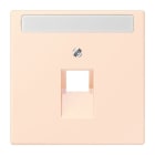 JUNG - Abdeckung für IAE/UAE Dosen 1 x 8-polig,Schriftfeld, Serie LS, orange pâle
