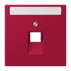 JUNG - Abdeckung für IAE/UAE Dosen 1 x 8-polig,Schriftfeld, Serie LS, rouge carmin