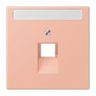 JUNG - Abdeckung für IAE/UAE Dosen 1 x 8-polig,Schriftfeld, Serie LS, rose clair