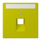 JUNG - Abdeckung für IAE/UAE Dosen 1 x 8-polig,Schriftfeld, Serie LS, vert olive vif