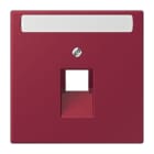 JUNG - Abdeckung für IAE/UAE-Anschlussdosen 1 x 8-polig,Schriftfeld, Serie LS, le rubis