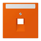 JUNG - Abdeckung für IAE/UAE Dosen 1 x 8-polig,Schriftfeld, Serie LS, orange vif