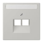 JUNG - Abdeckung für IAE/UAE Dosen 2 x 8-polig,Schriftfeld, Serie LS, gris clair 31