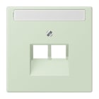 JUNG - Abdeckung für IAE/UAE Dosen 2 x 8-polig,Schriftfeld, Serie LS, vert anglâis pale