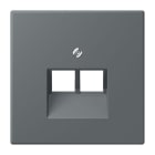 JUNG - Abdeckung für IAE/UAE-Anschlussdosen 2 x 8-polig, Serie LS, gris foncé 31