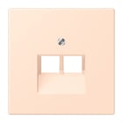 JUNG - Abdeckung für IAE/UAE-Anschlussdosen 2 x 8-polig, Serie LS, rose pâle