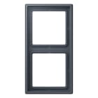JUNG - Rahmen, 2-fach, LS 990, gris fonce 59