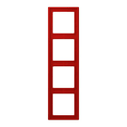 JUNG - Rahmen, 4-fach, LE CORBUSIER, rouge vermillon 31