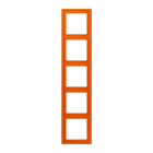 JUNG - Rahmen, 5-fach, LE CORBUSIER, orange