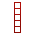JUNG - Rahmen, 5-fach, LE CORBUSIER, rouge vermillon 31