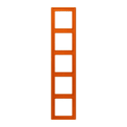 JUNG - Rahmen, 5-fach, LE CORBUSIER, orange vif
