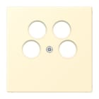 JUNG - Abdeckung für 4-Loch SAT-TV-Steckdose (Ankaro), Thermoplast, Serie LS, blanc