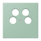 JUNG - Abdeckung für 4-Loch SAT-TV-Steckdose (Ankaro), Serie LS, vert anglais clair