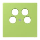 JUNG - Abdeckung für 4-Loch SAT-TV-Steckdose (Ankaro), Serie LS, vert clair