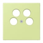 JUNG - Abdeckung für 4-Loch SAT-TV-Steckdose (Ankaro), Serie LS, vert jaune clair