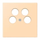JUNG - Abdeckung für 4-Loch SAT-TV-Steckdose (Ankaro), Thermoplast, Serie LS, ocre