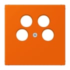 JUNG - Abdeckung für 4-Loch SAT-TV-Steckdose (Ankaro), Thermoplast, Serie LS, orange