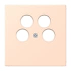 JUNG - Abdeckung für 4-Loch SAT-TV-Steckdose (Ankaro), Thermoplast, Serie LS, rose pâle