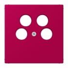 JUNG - Abdeckung für 4-Loch SAT-TV-Steckdose (Ankaro), Serie LS, rouge rubia