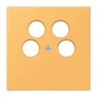 JUNG - Abdeckung für 4-Loch SAT-TV-Steckdose (Ankaro), Serie LS, ocre jaune clair