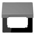 JUNG - Klappdeckel mit Rückstellfeder, Thermoplast lackiert, Serie LS, gris 31