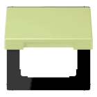 JUNG - Klappdeckel mit Rückstellfeder, Thermoplast lackiert, Serie LS, vert jaune clair
