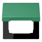 JUNG - Klappdeckel mit Rückstellfeder, Thermoplast lackiert, Serie LS, vert 59