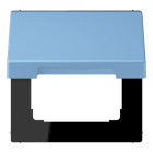 JUNG - Klappdeckel mit Rückstellfeder, Thermoplast lackiert, Serie LS, bleu céruléen 59