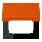 JUNG - Klappdeckel mit Rückstellfeder, Thermoplast lackiert, Serie LS, orange vif