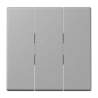 JUNG - Wippe 3fach, Thermoplast lackiert, Serie LS, gris moyen