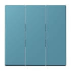 JUNG - Wippe 3fach, Thermoplast lackiert, Serie LS, céruléen vif
