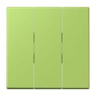 JUNG - Wippe 3fach, Thermoplast lackiert, Serie LS, vert clair