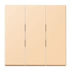 JUNG - Wippe 3fach, Thermoplast lackiert, Serie LS, ocre