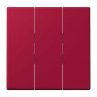 JUNG - Wippe 3fach, Thermoplast lackiert, Serie LS, rouge carmin