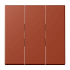 JUNG - Wippe 3fach, Thermoplast lackiert, Serie LS, l'ocre rouge