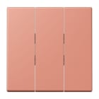 JUNG - Wippe 3fach, Thermoplast lackiert, Serie LS, l'ocre rouge moyen