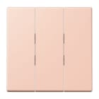 JUNG - Wippe 3fach, Thermoplast lackiert, Serie LS, l'ocre rouge clair