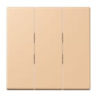 JUNG - Wippe 3fach, Thermoplast lackiert, Serie LS, terre sienne claire 31