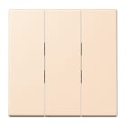 JUNG - Wippe 3fach, Thermoplast lackiert, Serie LS, terre sienne pâle