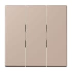 JUNG - Wippe 3fach, Thermoplast lackiert, Serie LS, ombre brûlée claire