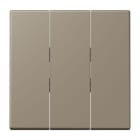 JUNG - Wippe 3fach, Thermoplast lackiert, Serie LS, ombre naturelle moyenne